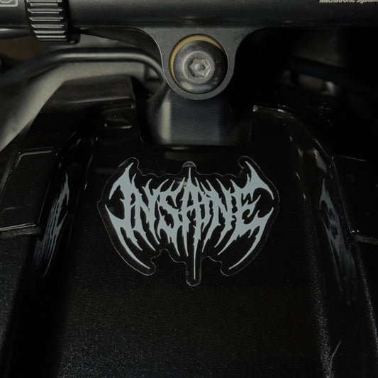 White INSANE Die-Cut Vinyl Sticker 2.49” x 2